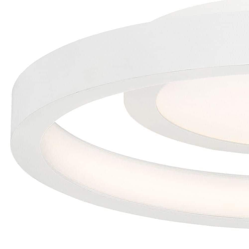 Contemporary White Glass 14" LED Ceiling Light for Indoor/Outdoor