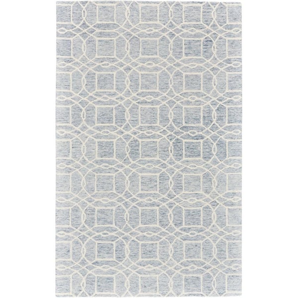 HomeRoots Gray and Ivory 2 ft. x 3 ft. Geometric Area Rug