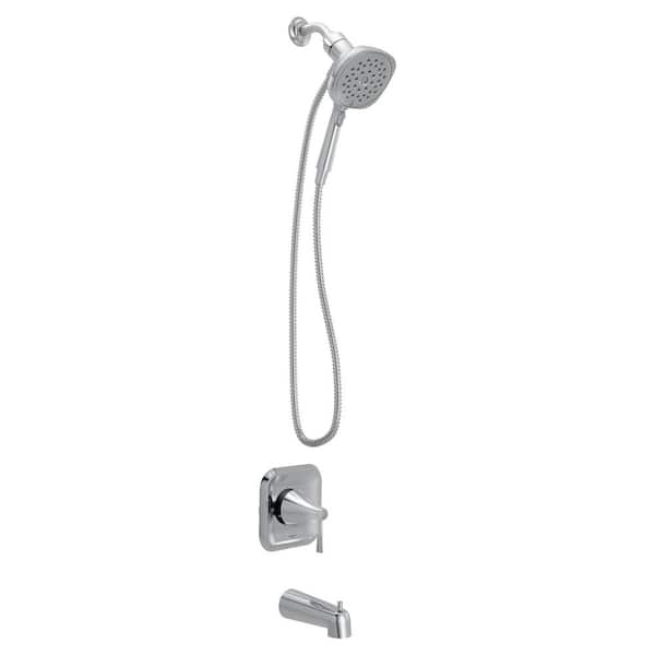 Ronan Single Handle 6-Spray Tub and Shower Faucet with 1.75 GPM Magnetix Rain shower in Chrome (Valve Included)