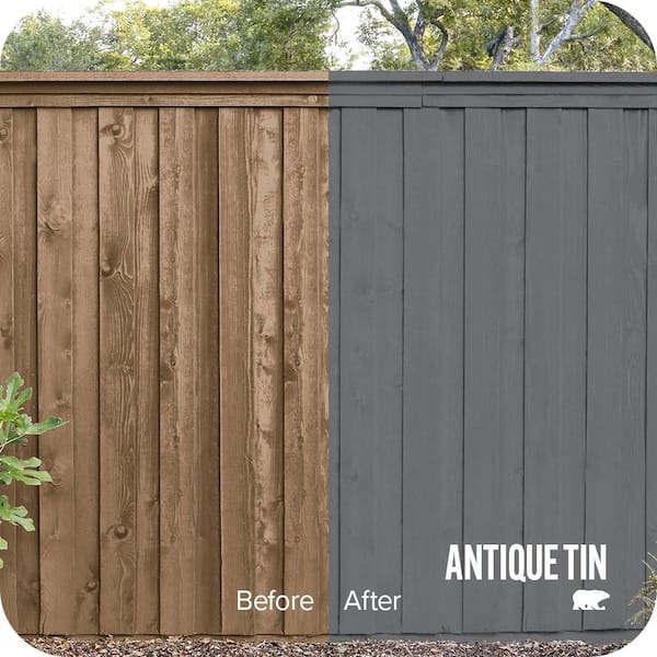 5 gal. #PPU18-03 Antique Tin Solid Color House and Fence Exterior Wood Stain