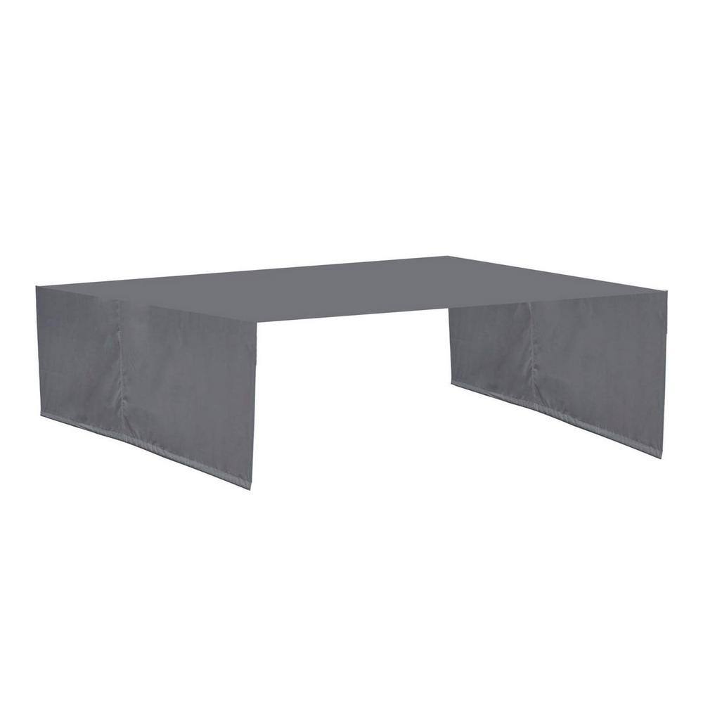 12 ft. x 9 ft. Grey Universal Replacement Canopy Top Cover for Curved Outdo