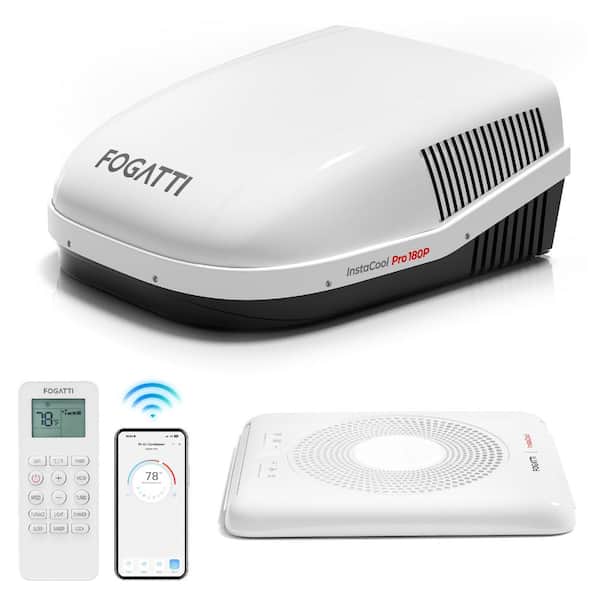 FOGATTI 18000 BTU RV Air Conditioner with Heating and LED Light, Smart Control, Ducted & Non-Ducted Compatible, 2-Year W