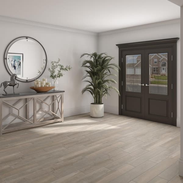 Daltile Vicinity Gray Brown Matte 6 in. x 36 in. Glazed Porcelain