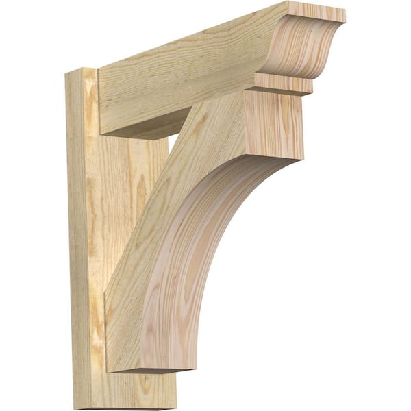 Ekena Millwork 6 in. x 20 in. x 20 in. Douglas Fir Westlake Traditional Rough Sawn Outlooker