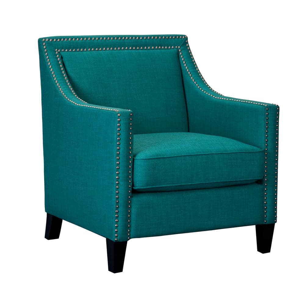 Heirloom Teal Transitional Wood Accent Chair