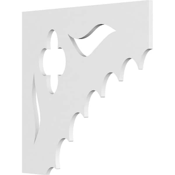 Ekena Millwork 5/8 in. W x 18 in. H x 18 in. D PVC Wellington Bracket