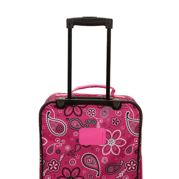 Rockland Carry-On Tote Bag-Color:Pink Bandana,Size:19 inch