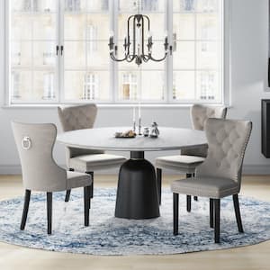 Brooklyn Gray Tufted Velvet Dining Side Chair (Set of 4)