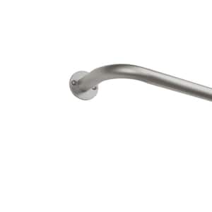 Holden 82.5 in. - 120 in. Adjustable Length Wrap Around Single Curtain Rod Kit in Matte Silver