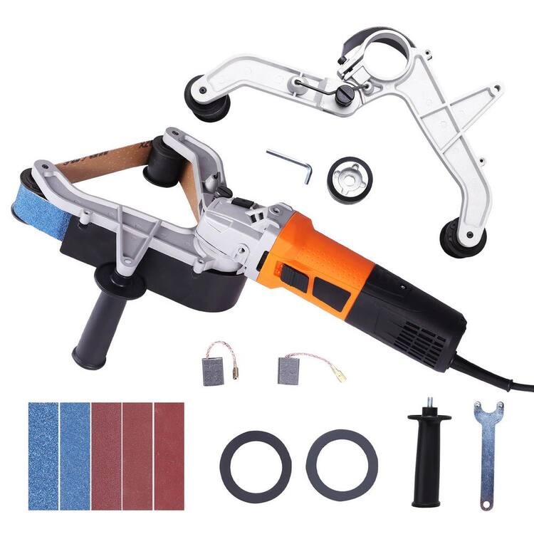 SKYSHALO Pipe Tube Polisher Sander, 1000-Watt Pipe Belt Sander, Professional Belt Sander Grinding Machine for Burnishing