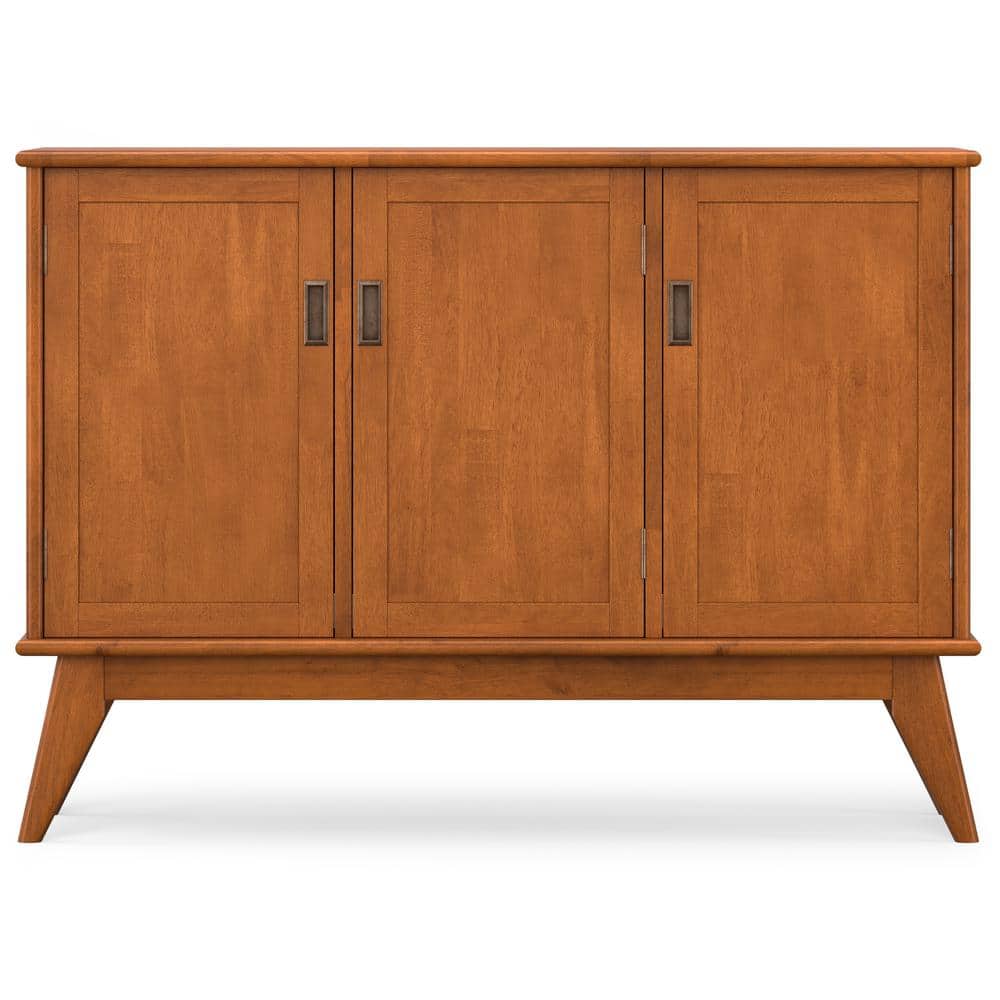 Teak Brown Solid Hardwood Mid Century Modern Sideboard Buffet