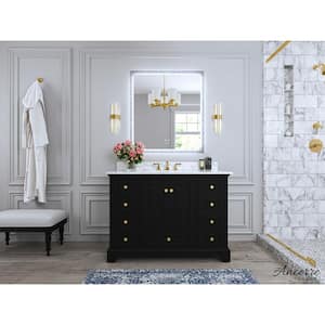 Home Decorators Collection Moorside 36 in. W x 19 in. D x 34 in. H Single Sink  Bath Vanity in Sweet Maple with White Engineered Stone Top Moorside 36SM -  The Home Depot