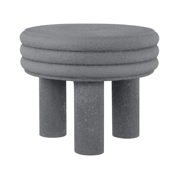 JONATHAN Y Rashida 17.75 in. Contemporary Minimalist Curvy High Accent Table, Gray Frosted