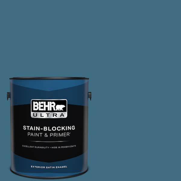 BEHR ULTRA 1 gal. #560D-6 Seven Seas Satin Enamel Exterior Paint & Primer