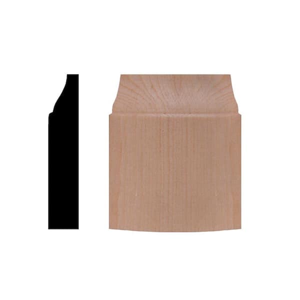 Unbranded LWM634 1/2 in. x 2-1/2 in. x 2-1/2 in. Pine Wood Radius Outside Corner Moulding