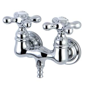 Vintage 2-Handle 3-3/8 in. Centers Claw Foot Tub Faucet in Chrome