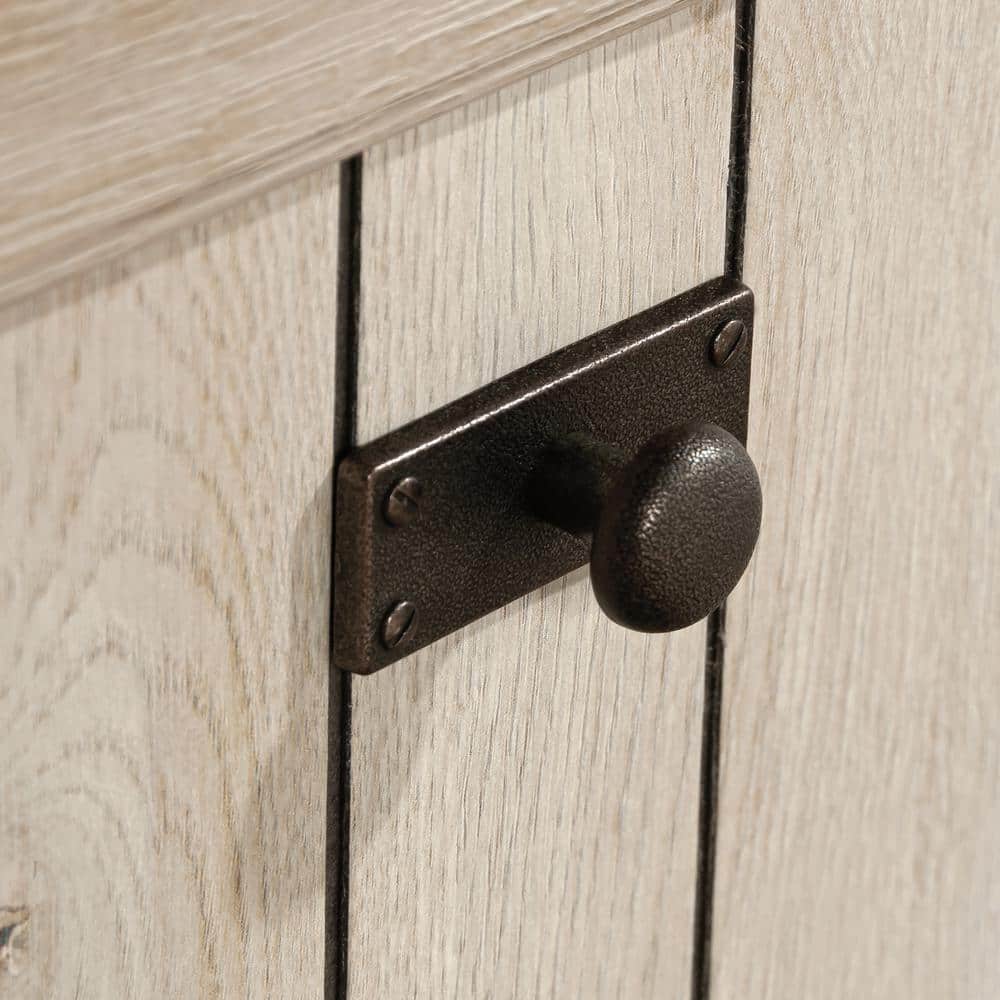 Chalked Chestnut Engineered Wood Nightstand with Cubbyhole Storage