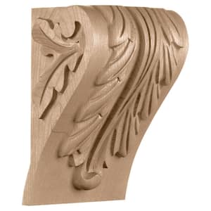 5-1/4 in. x 4-1/2 in. x 7-1/3 in. Maple Small Block Acanthus Leaf Corbel