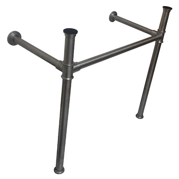 Kingston Brass Stainless Steel Console Table Legs in Brushed Nickel