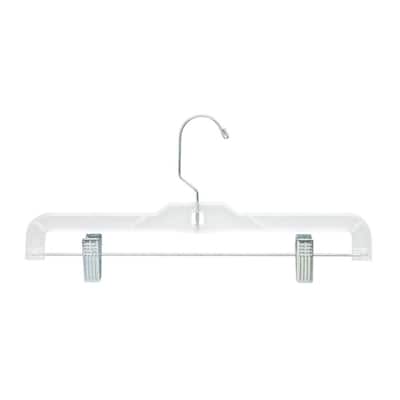 Elama Non Slip Hanger with U-slide in White and Black 50 Piece 985117646M -  The Home Depot