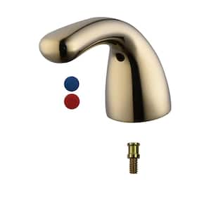 Builders 8 in. Widespread Bathroom Faucet Handle Kit in Polished Brass