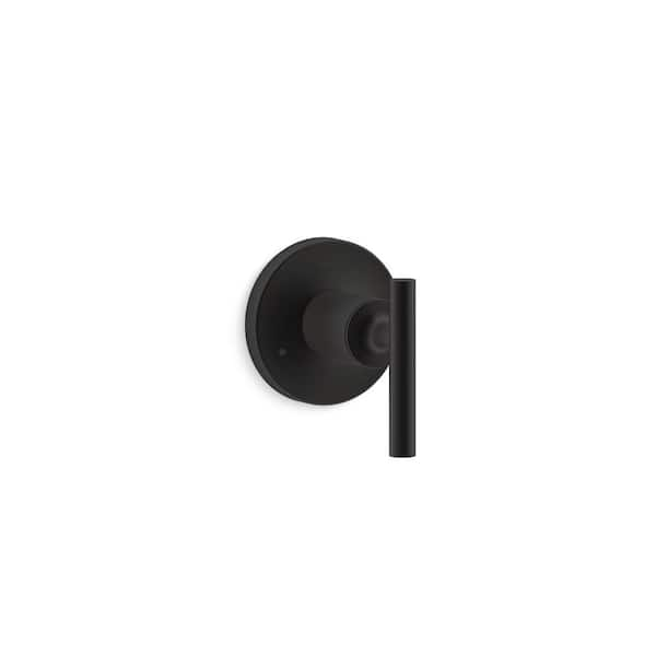 KOHLER Purist 1-Handle Wall Mount Valve Trim Kit in Matte Black (Valve Not Included)