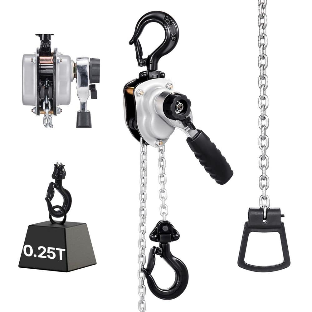 Manual Lever Chain Hoist, 1/4T 550 lbs. Capacity Heavy Duty Come Along, 10 ft. Lift G80 Alloy Steel Chain for Garage price history on PriceWatchPro