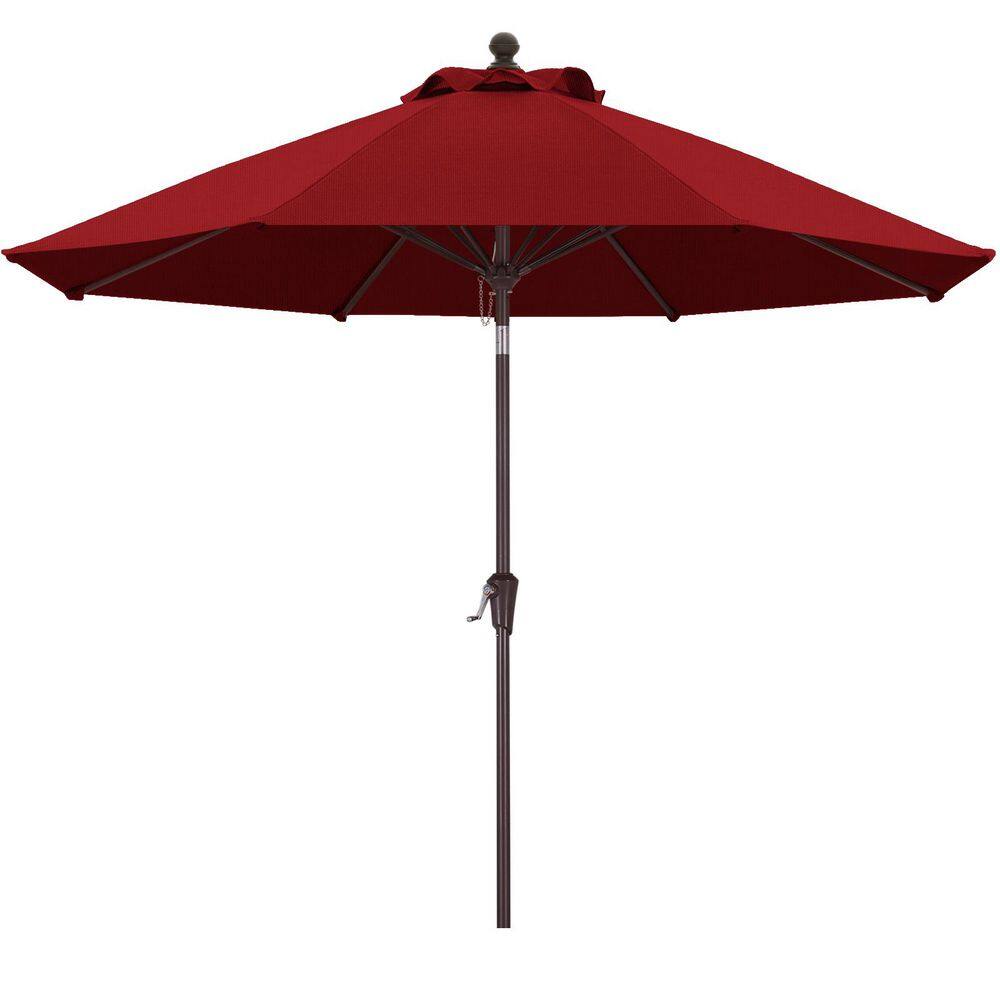 9 ft. Steel Market Push Tilt Outdoor Patio Umbrella, with 5-Year-Non-Fading Olefin Fabric in Red price history on PriceWatchPro