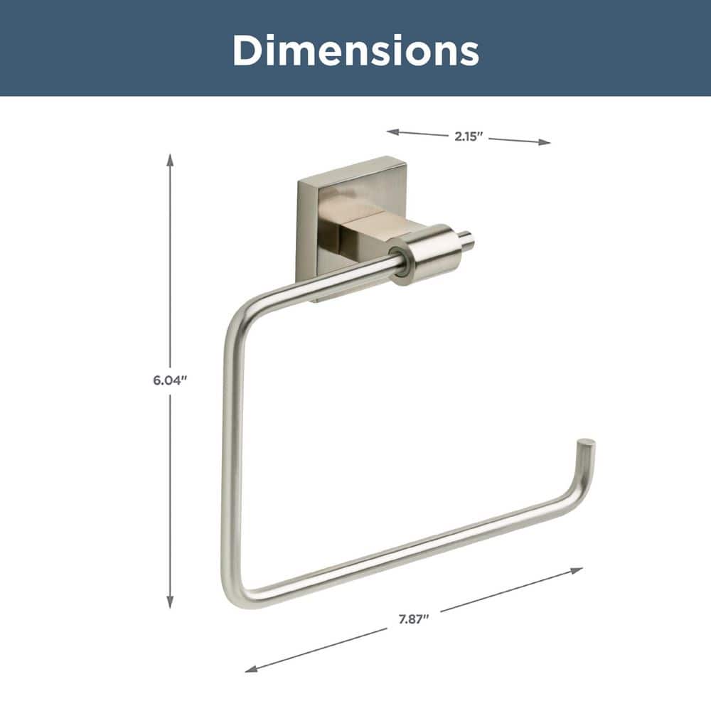Maxted Brushed Nickel Wall Mounted Towel Ring
