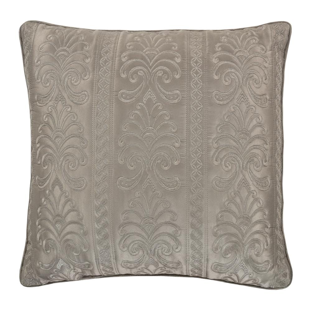 Lincoln Taupe Polyester 18x18 Square Decorative Throw Pillow