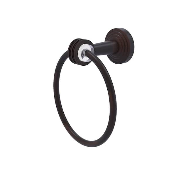 Allied Brass Pacific Beach Collection Wall Mounted Towel Ring with Dotted Accents in Venetian Bronze