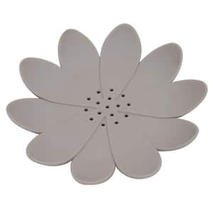 Counter Top Bath Soap Dish Cup Water Lily Solid Brown