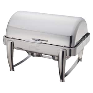 Virtuoso 8 qt. Extra Heavyweight Stainless Steel Full-size Chafing Dish with Roll-top