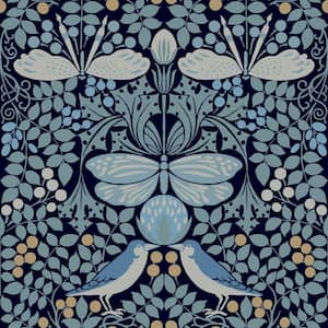 56 sq. ft. Butterfly Garden Unpasted Wallpaper