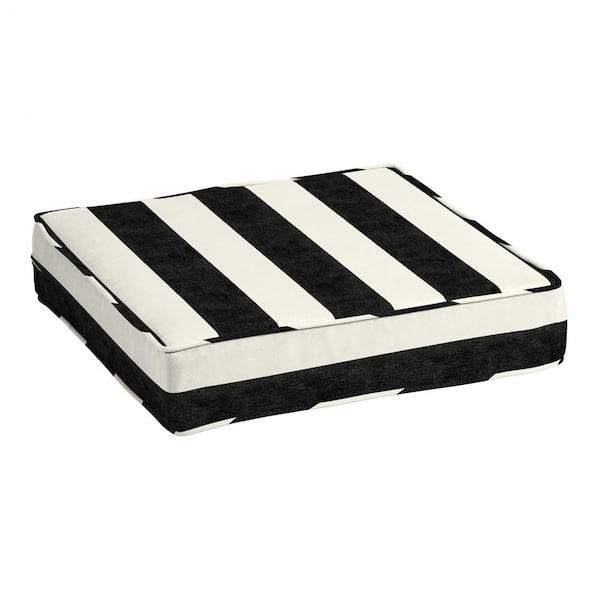 Arden Selections ProFoam 24 in. W. x 6 in. H. x 42 in. L. Acrylic Outdoor Deep Seat Cushion, Onyx Black Cabana