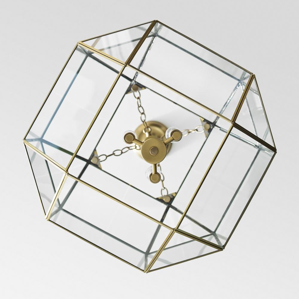 Morrison Satin Brass Glass Jar Indoor/Outdoor Lantern