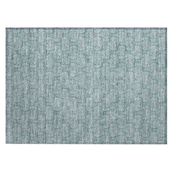 Chantille Machine Washable Indoor/Outdoor Abstract ACN3065 Teal 3 ft. x 4 ft. Area Rug