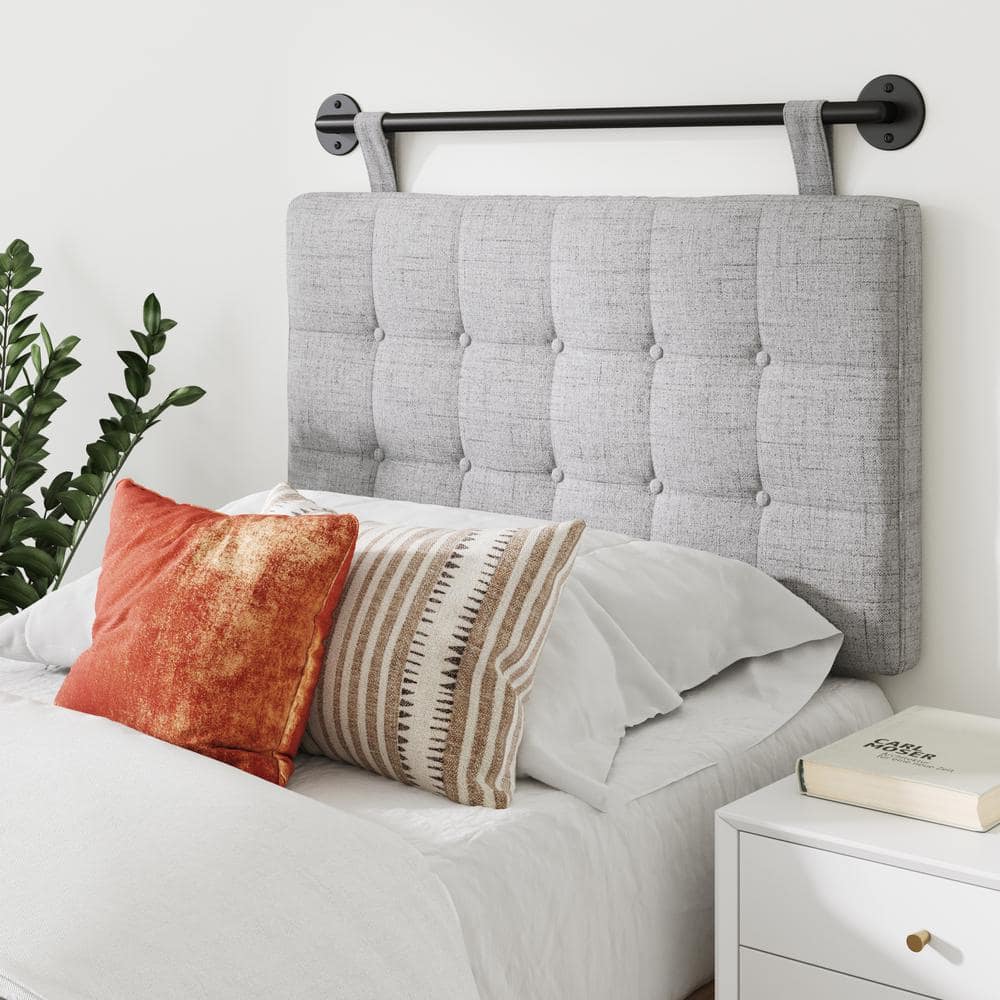 Adjustable Linen Fabric Upholstered Headboard Twin/Full/Queen Bedroom Furniture 