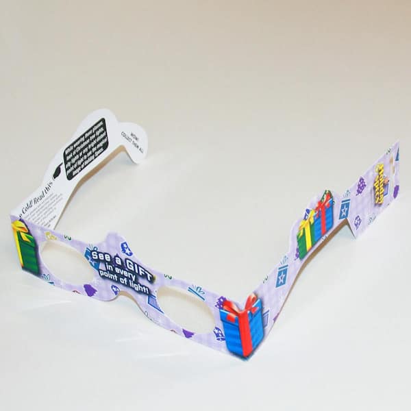Magical 3-D Christmas Gift Paper Glasses