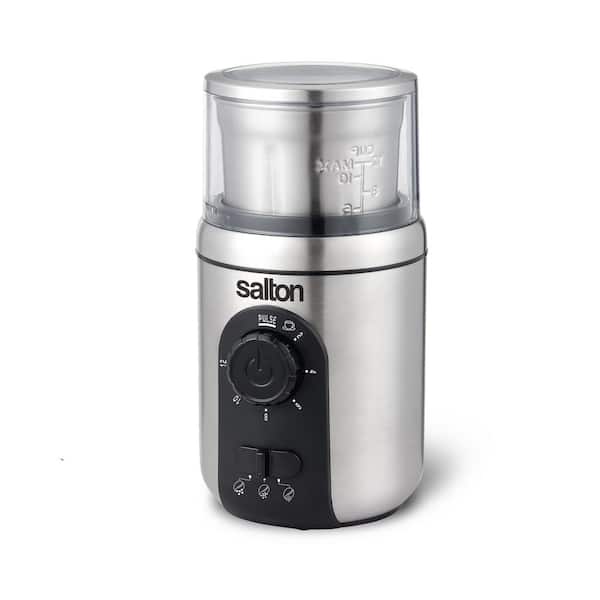 Salton 2.8 oz. Stainless Steel Smart Conical Coffee Grinder