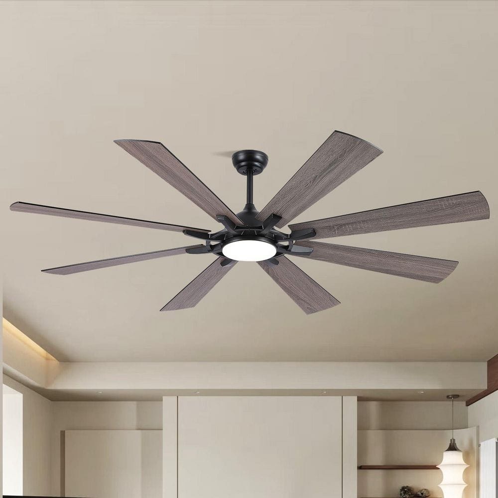 72 in. Indoor/Outdoor Industrial Commercial Large Black Ceiling Fans with 3 Color LED Lights and Remote/APP price history on PriceWatchPro