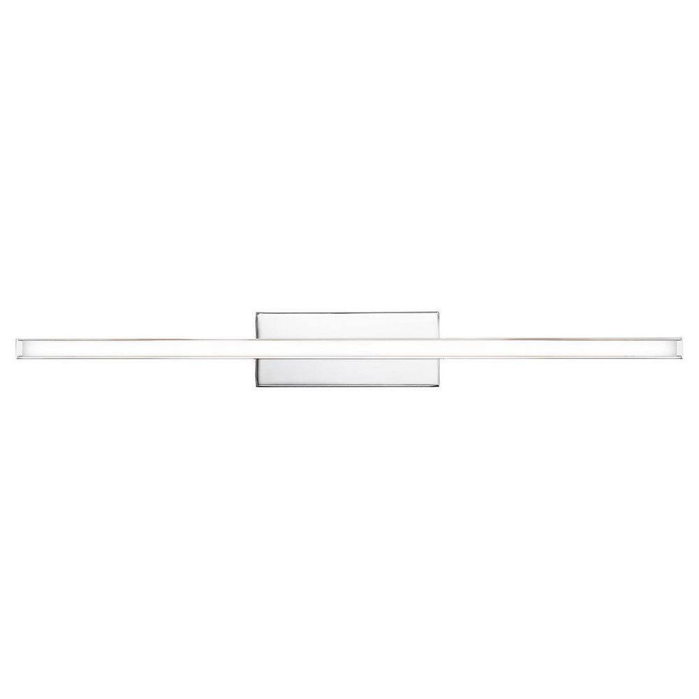 Parallax 18" Chrome LED Bath Bar with Dimmable White Acrylic Shade