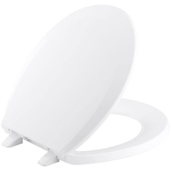 KOHLER Lustra Round Closed Front Toilet Seat with Quick-Release Hinges in White