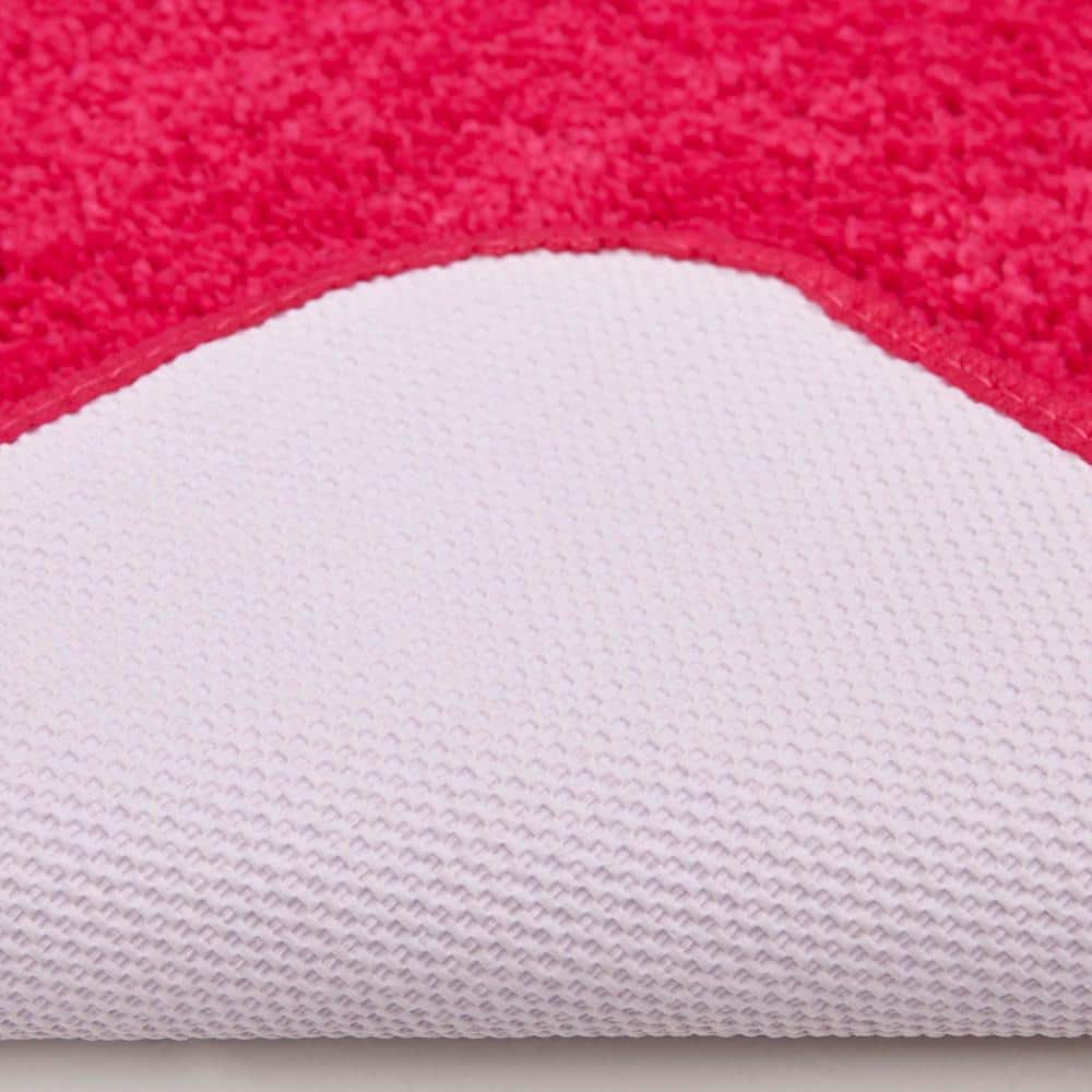 Pure Perfection Raspberry Pink Nylon Bath Rug 34" x 20"