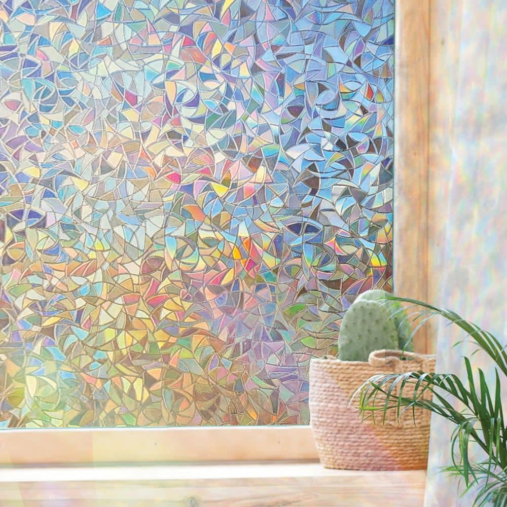 Artscape Mosaic Rainbow 17.72 in. x 72 in. Decorative and Privacy ...
