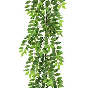 6 .5 ft. Real Touch Artificial Wisteria Leaf Vine Hanging Plant Greenery Foliage Garland