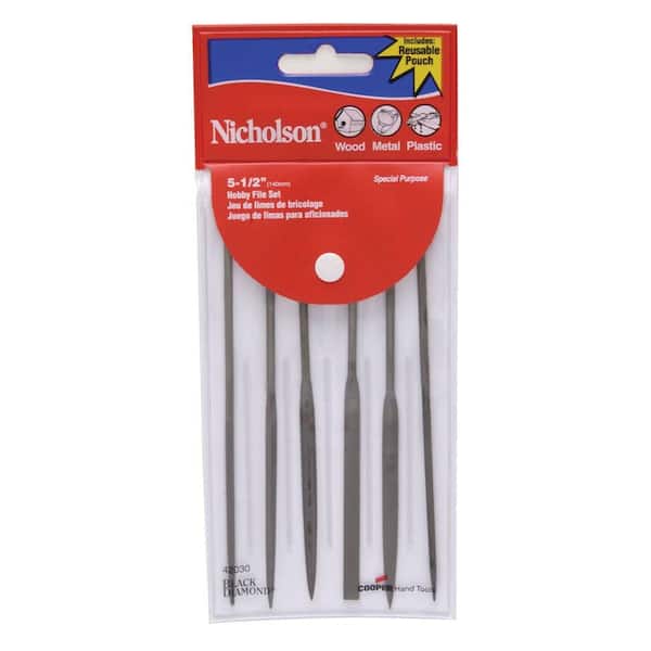 Crescent Nicholson 5-1/2 in. Assorted Hobby/Craft Mini File Set (6-Piece)