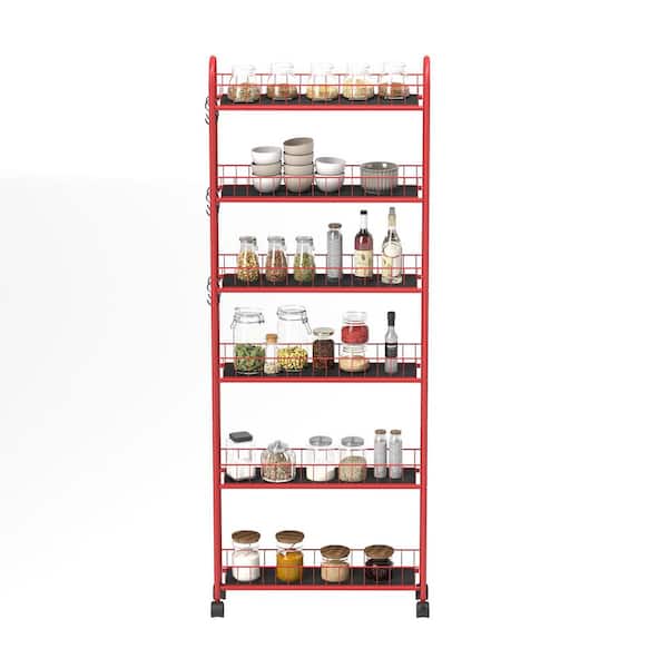 Siavonce 61-in H x 15-in W x 15-in D Grey Wall-mount Utility Storage Cabinet with Adjustable Shelves