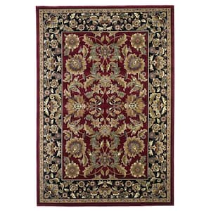 Caleb Red/Black 2 ft. x 3 ft. Area Rug