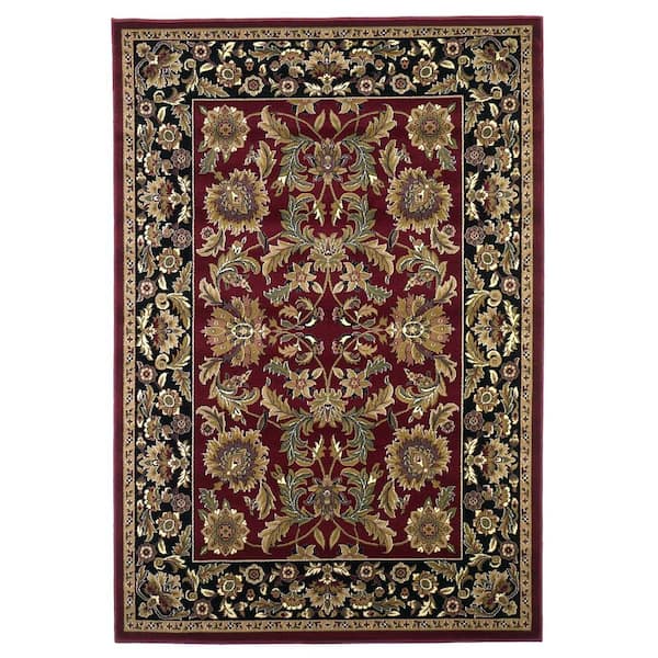MILLERTON HOME Caleb Red/Black 3 ft. x 5 ft. Area Rug